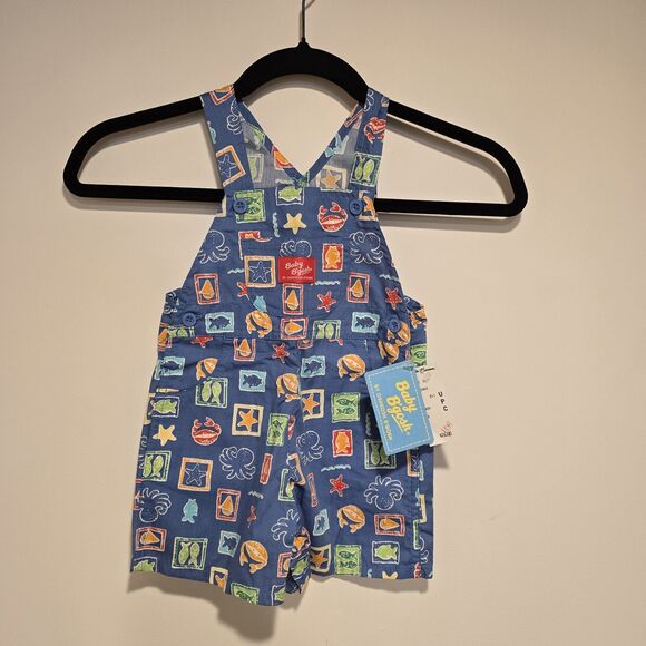OshKosh B'gosh Other - Vintage Baby Oshkosh B'gosh Overalls 12 Month Sea Life Ocean Fish Crab Deadstock